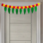 VDEAL toran pack of 4 , Artificial Marigold Flower Door Toran with Mango Leaves & Ganeshh Ji Design – Pack of 4