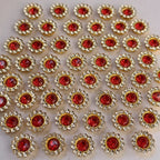 VDEAL BEADS stone round 400 pcs size = 10 mm red colour