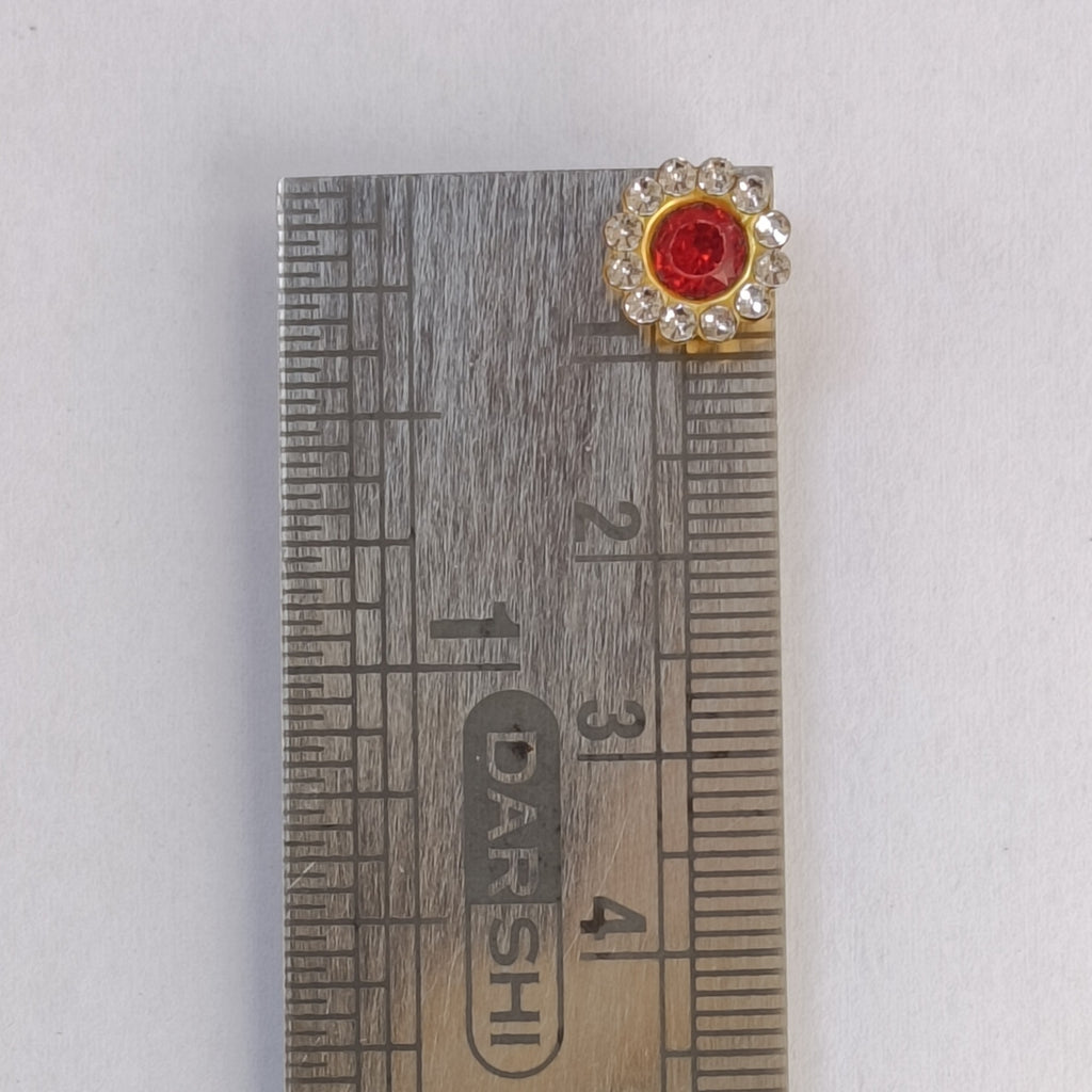 VDEAL BEADS stone round 400 pcs size = 10 mm red colour