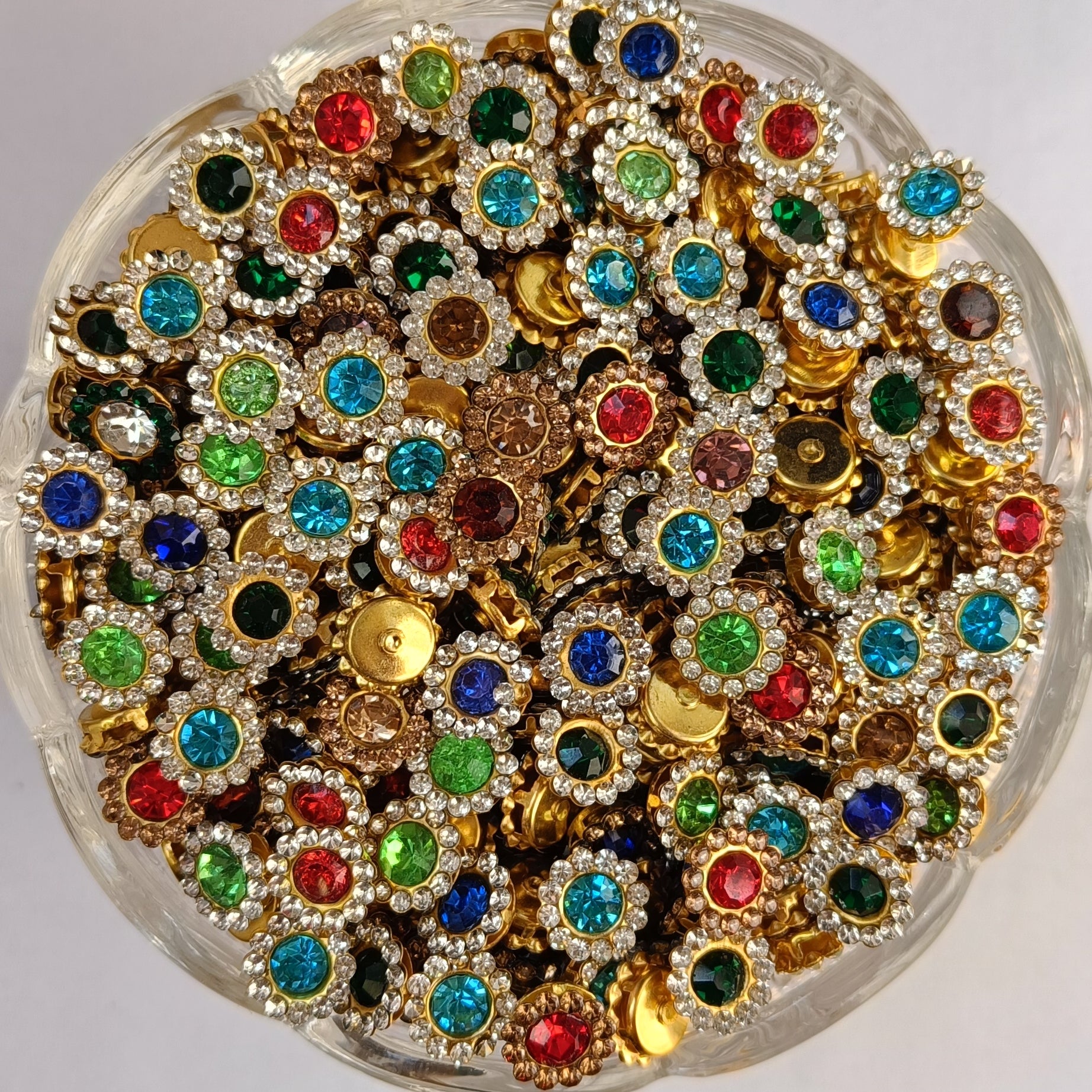 VDEAL BEADS stone round 400 pcs size = 10 mm multi colour