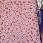 VDEAL BEADS kundan 800 pcs size = 4x8mm rectangle shaped kundan with fabric glue