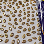 VDEAL BEADS kashti shaped kundan pack of 650 pcs size = 4x8 mm with fabric glue