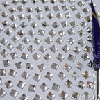 VDEAL BEADS kundan, 500pcs of 8x8mm square shaped kundan with fabric glue