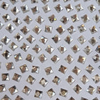 VDEAL BEADS kundan, 500pcs of 8x8mm square shaped kundan with fabric glue