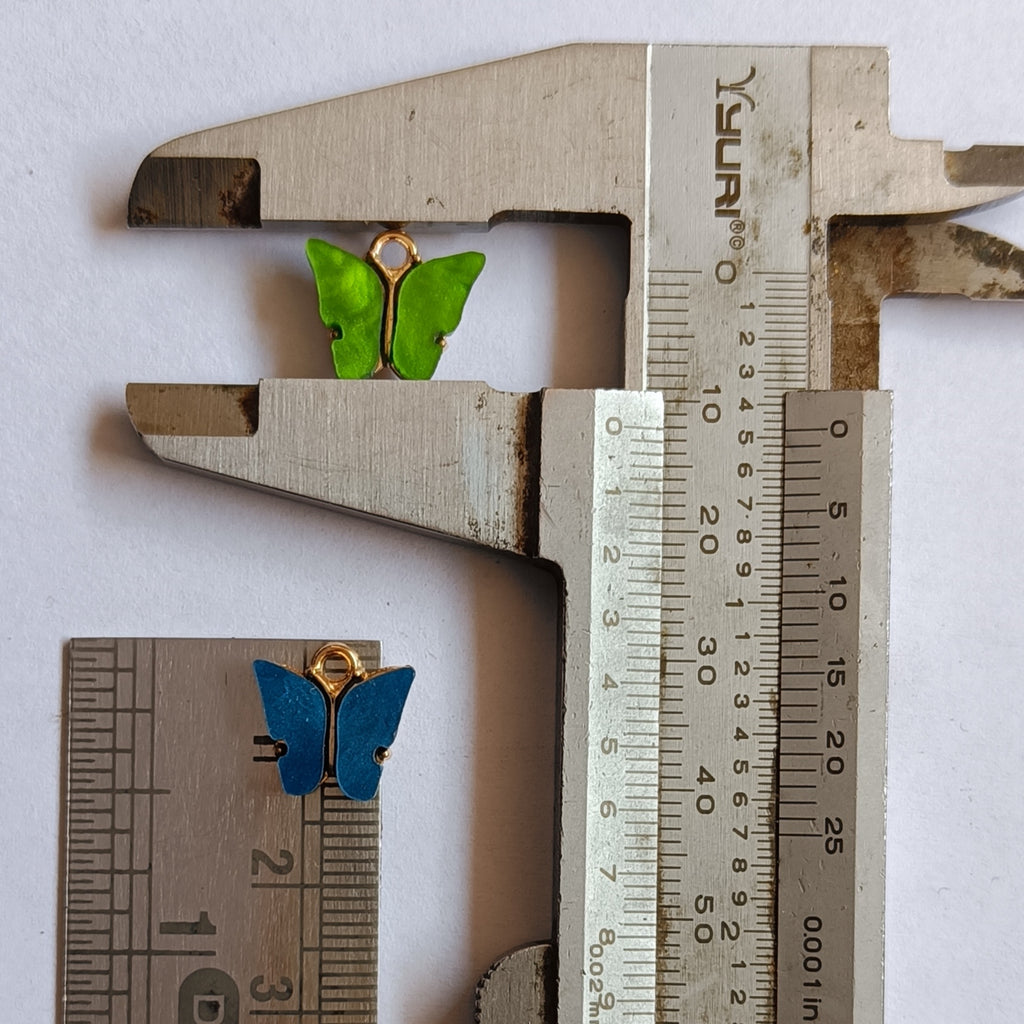 VDEAL BEADS BUTERFLY CHARM 24PCS WITH 24 GOLDEN JUMP RINGS