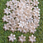 VDEAL BEADS , 200PCS of 25mm creamy white pearl artificial flower beads, artificial flower, plastic flower bead,