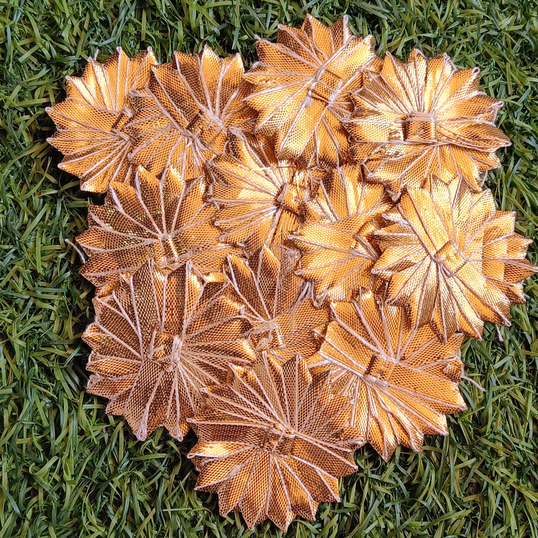 VDEAL gota phool, 50pcs of 50mm (5cm) round gota patti flower, gota patti phool