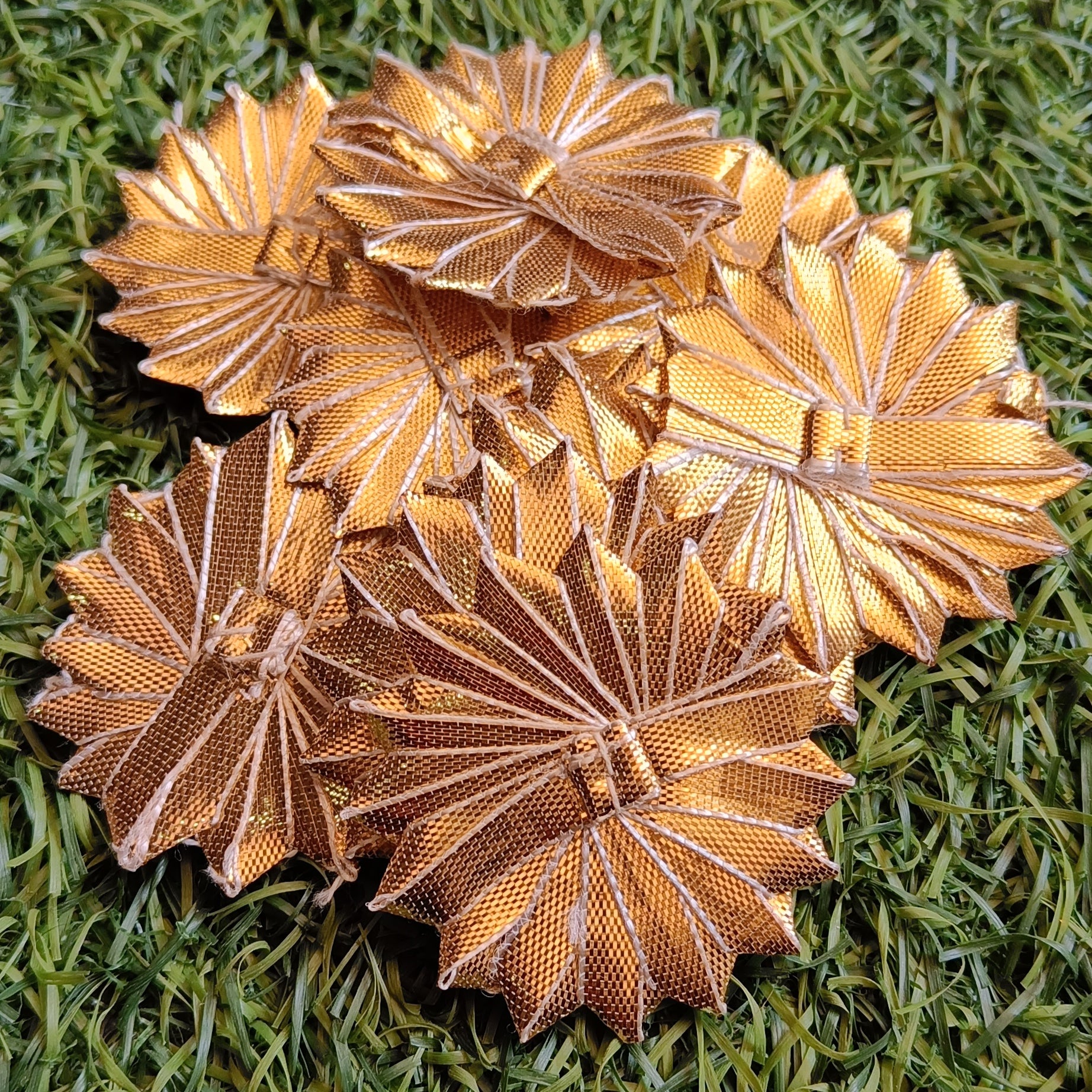 VDEAL gota phool, 50pcs of 50mm (5cm) round gota patti flower, gota patti phool