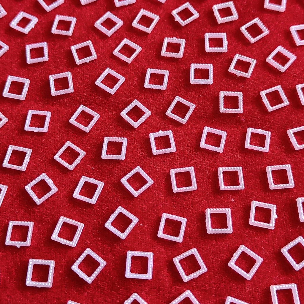 VDEAL BEADS, 4000PCS OF 6X6MM PEARL SQUARE BEADS, PEARL BEADS, PEARL CHOKI,