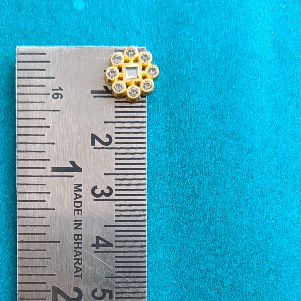 VDEAL BEADS 200pcs of 10mm round golden motifs with fabric glue