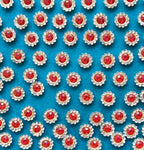 VDEAL ONLINE | Red Stone Studded Flower Buttons 10mm (2000 pcs) | VDEAL Online