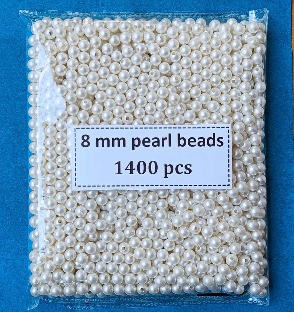 VDEAL BEADS | vdeal 8mm Pearl Beads pack of 1400 Pcs