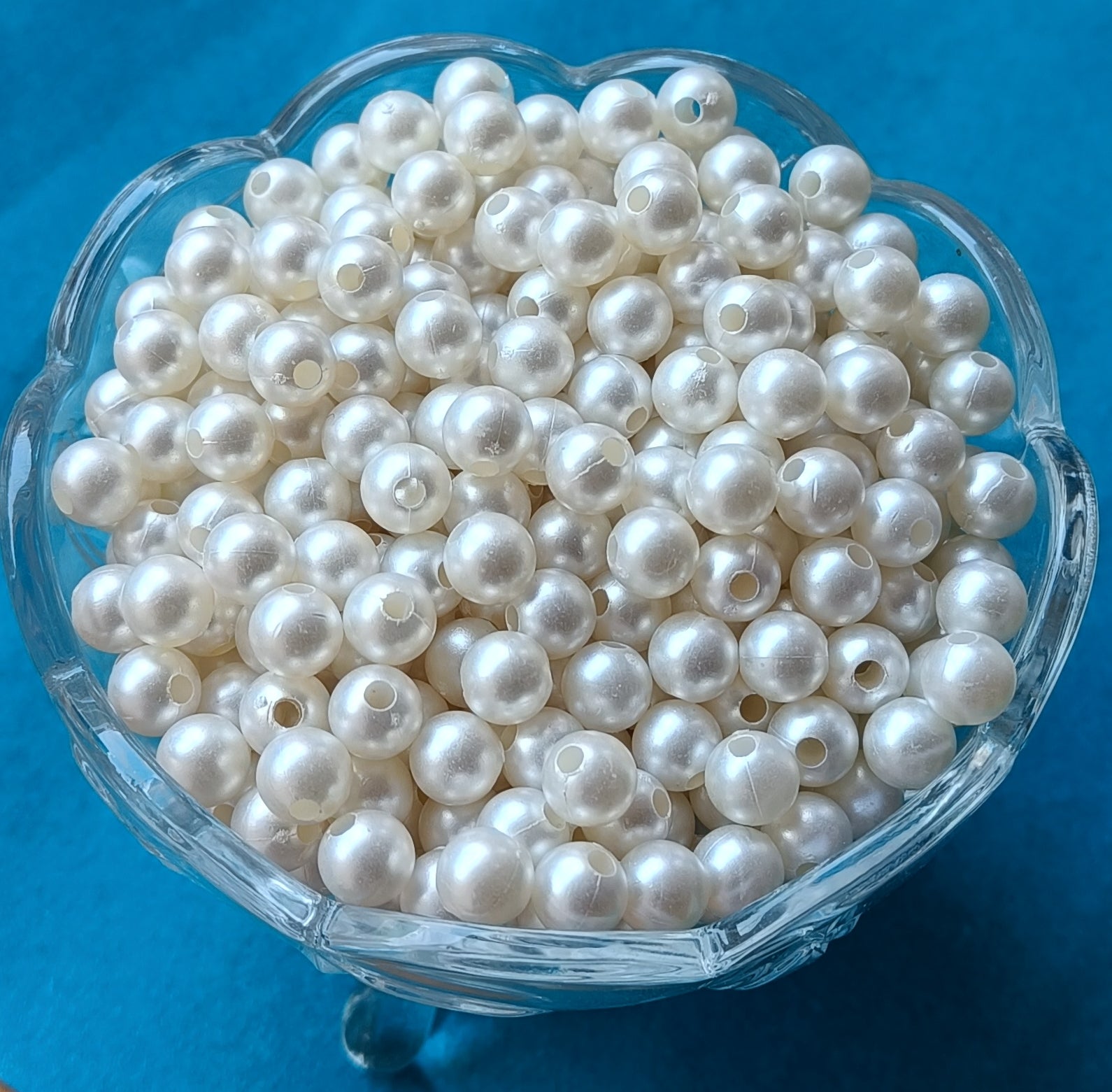 VDEAL beads 8mm Pearl Beads – Pack of 1000 Pcs | White Round Loose Beads for Jewelry Making, Crafts & DIY