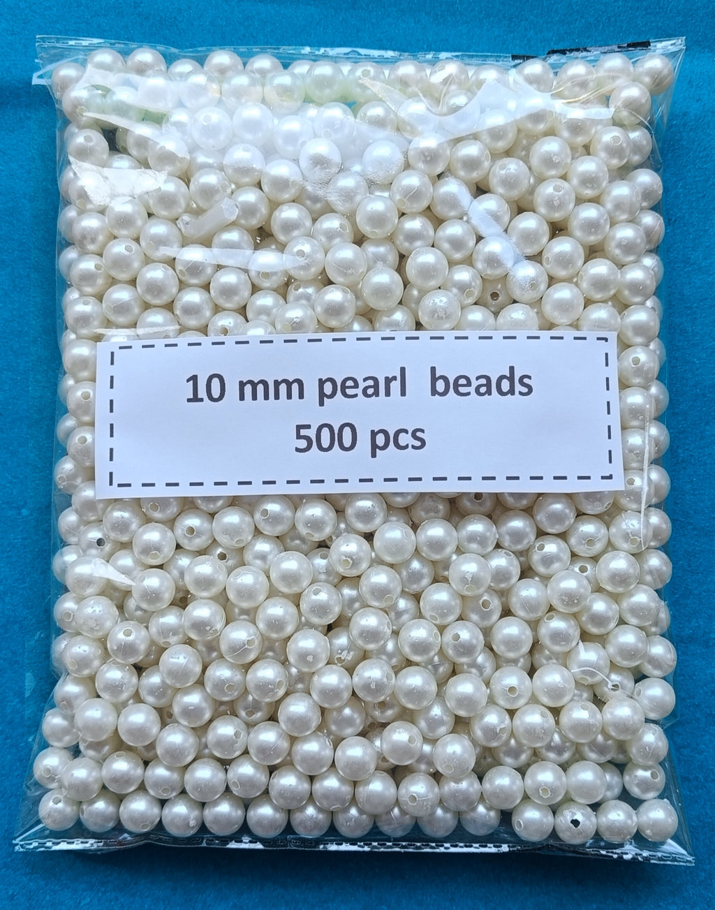 vdeal beads 10mm Pearl Beads – Pack of 500 Pcs | Large White Round Beads for Jewelry, Decoration & DIY