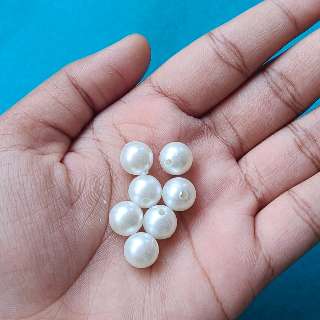vdeal beads 10mm Pearl Beads – Pack of 500 Pcs | Large White Round Beads for Jewelry, Decoration & DIY