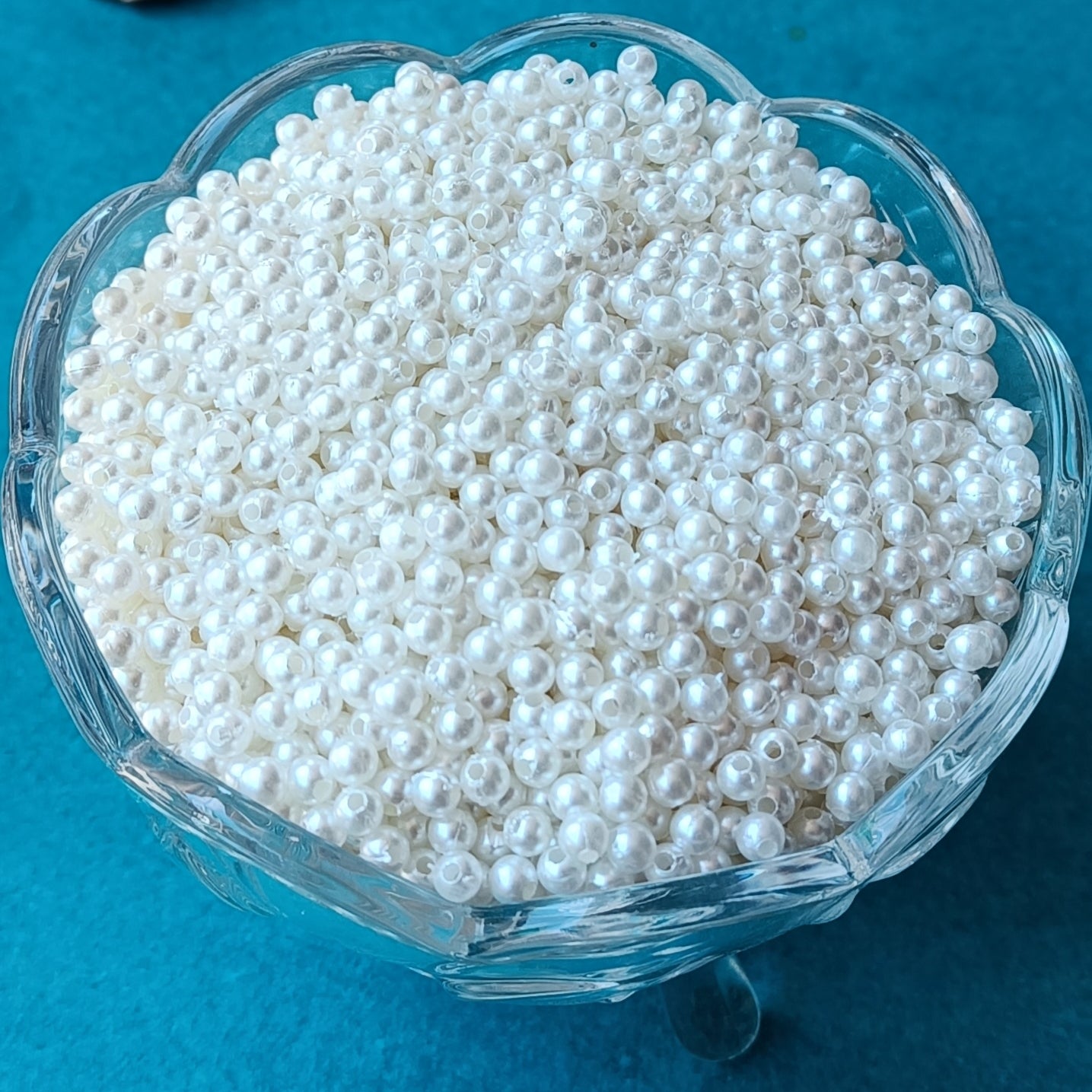 VDEAL 4mm Pearl Beads – 24000 Pcs | Wholesale White Beads for Jewelry, Craft, Embroidery & DIY