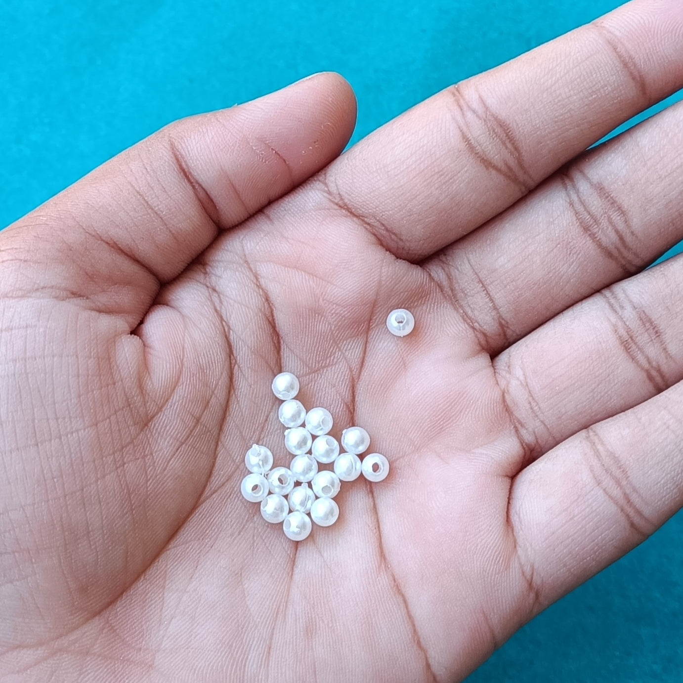 VDEAL 4mm Pearl Beads – 24000 Pcs | Wholesale White Beads for Jewelry, Craft, Embroidery & DIY