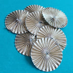 VDEAL gota phool, 100pcs of silver 65mm round gota phool, kiran phool,