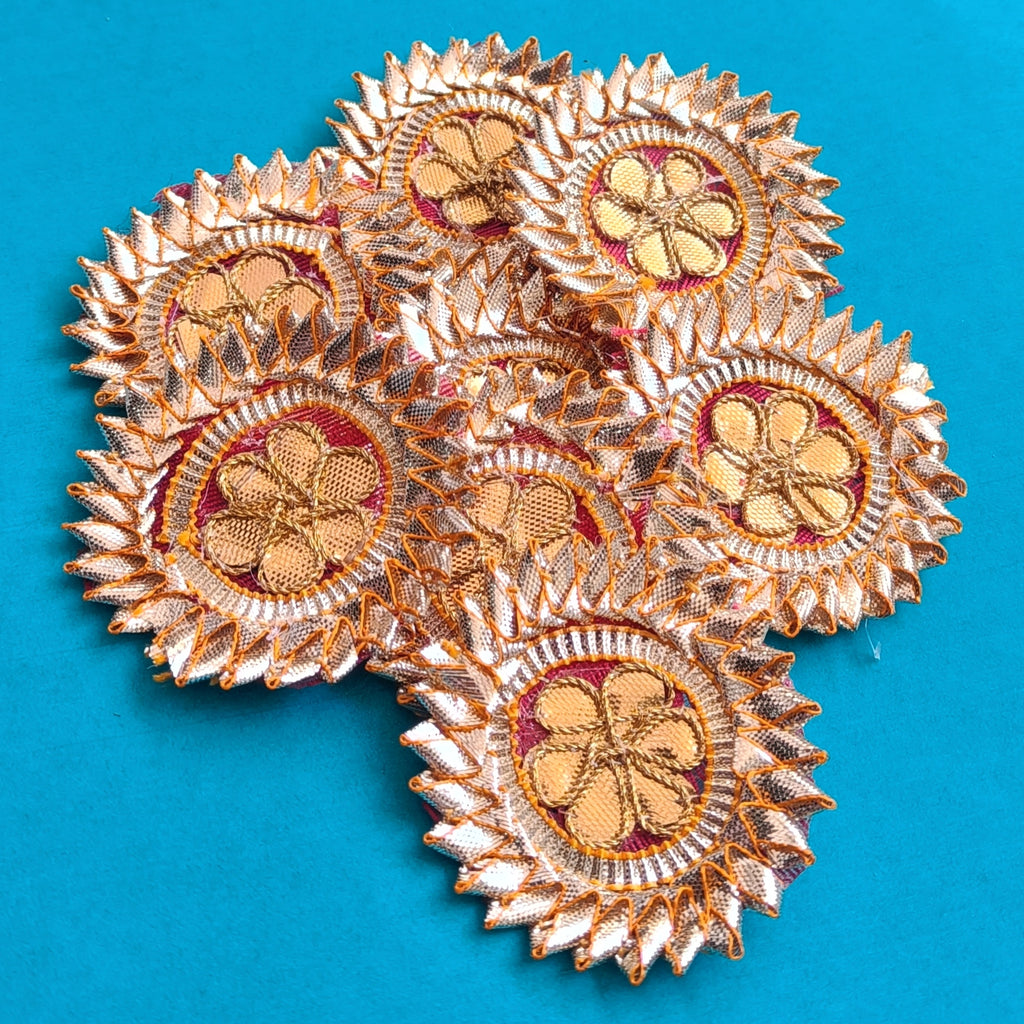 VDEAL LACE patch, 10pcs of gota patch, size:55mm (approx), buti, gota lace buti,