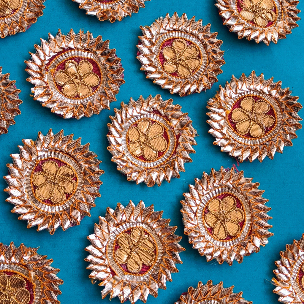 VDEAL LACE patch, 10pcs of gota patch, size:55mm (approx), buti, gota lace buti,