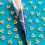 VDEAL BEADS 300pcs of 10mm golden heart shaped motifs with glue