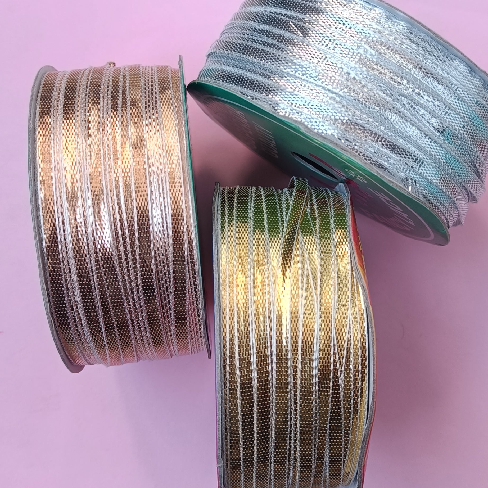 VDEAL LACE gota patti lace 5mm pack of 3 colors 100 + 100 + 100 total = 300 meter