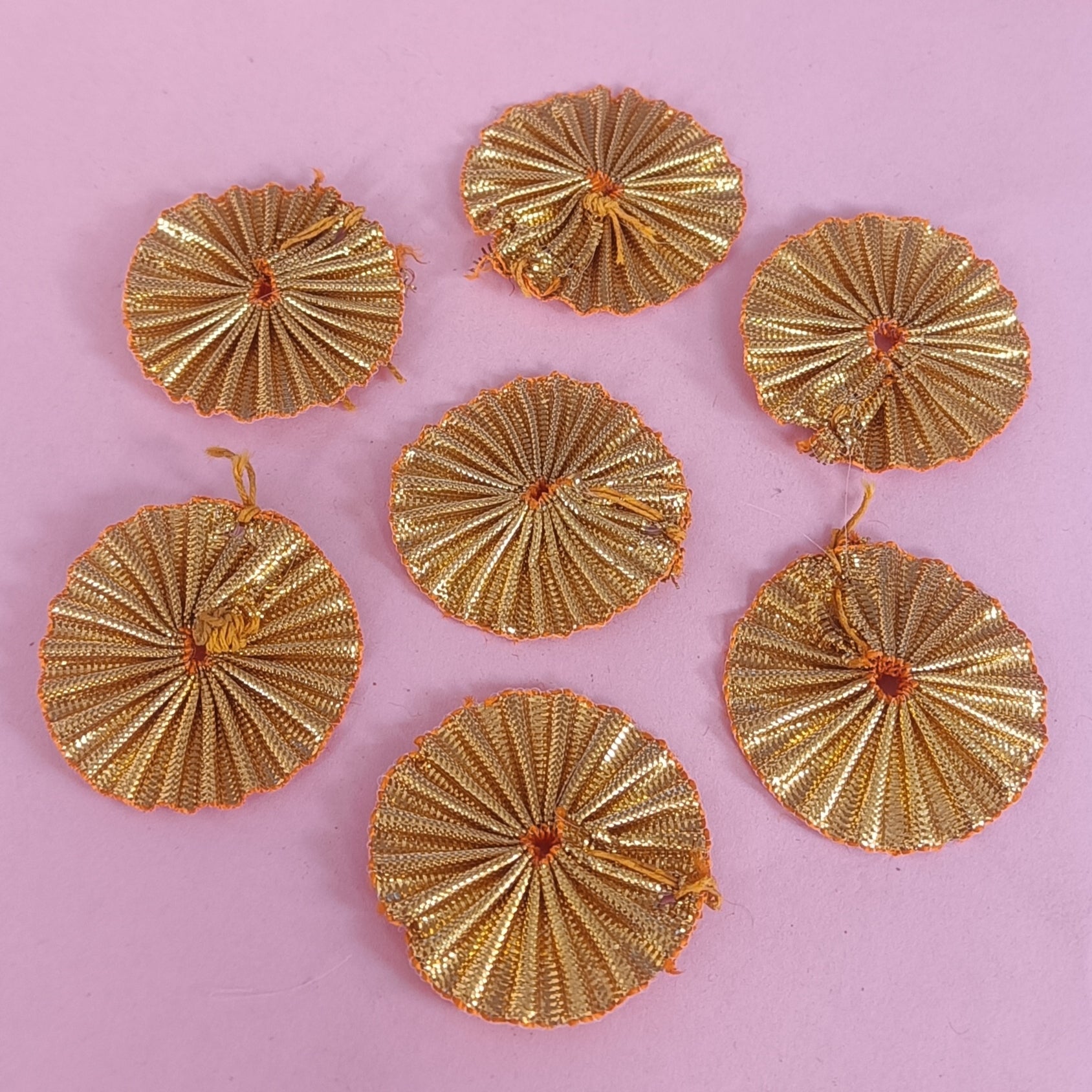 VDEAL LACE 300pcs of Gota Patti Round Flower size:35mm (approx)