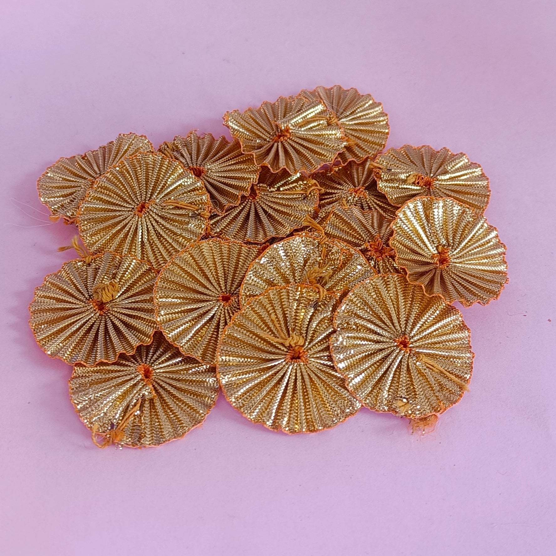 VDEAL LACE 300pcs of Gota Patti Round Flower size:35mm (approx)