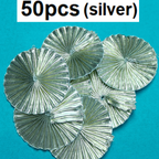 VDEAL gota phool, 100pcs of 65 mm gota phool , silver (50pcs) and golden (50pcs) gota phool,