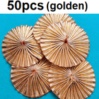 VDEAL gota phool, 100pcs of 65 mm gota phool , silver (50pcs) and golden (50pcs) gota phool,